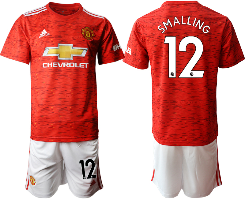 Men 2020-2021 club Manchester United home #12 red Soccer Jerseys